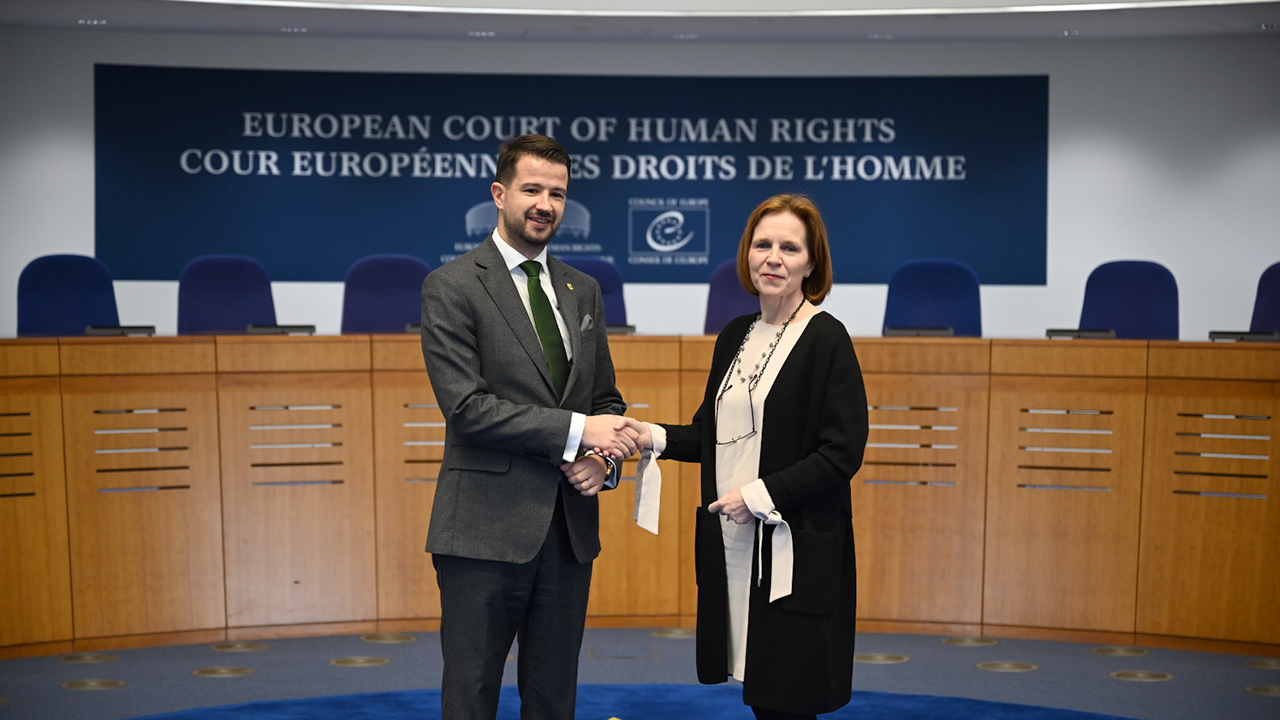 Official visit by Jakov Milatović, President of Montenegro, to the ECHR