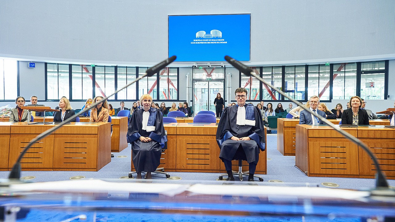 Taking the oath ceremony of the Judge elected in respect of Bulgaria, Diana Kovatcheva, and the Judge elected in respect of Lithuania, Gediminas Sagatys