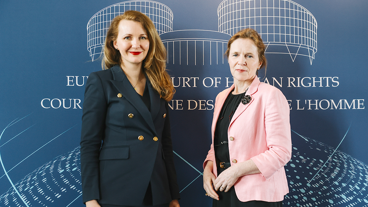 Visite officielle d'Inese Lībiņa-Egnere, ministre de la Justice de Lettonie, à la CEDH